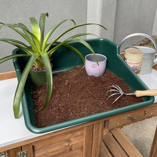 Garden Tidy Tray – Green, 24.5" L x 22" W x 8" H – Sturdy One-Piece Potting Tray, Indoor/Outdoor Gardening, Recycled Plastic, Lightweight, Versatile Use - view 3