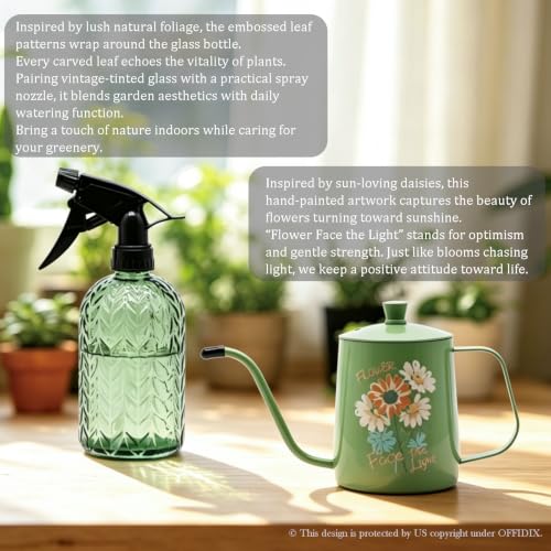 Watering Can for Indoor Plants, Green Water Can Spray Bottle 2 Pack - view 5