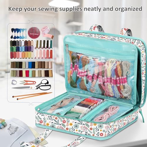 Sewing and Craft Supplies Storage Tote Bag with Clear Pockets - view 4