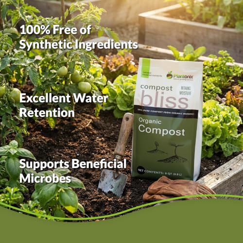 Compost Bliss (8 Qts) - 100% Natural Compost Soil for Gardening, Seed Starting Soil, & Potting Mixes - Compost Organic Garden Fertilizer - Mix with Potting Soil Indoor Plants & Outdoor Plants - view 6