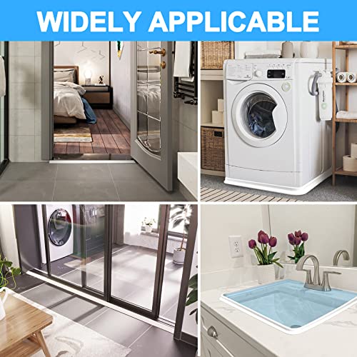39 Inch Collapsible Shower Water Dam, Shower Threshold Water Stopper Barrier and Retention System and Keeps Water Inside Threshold Dry and Wet Separation, Suitable for Bathroom & Kitchen - view 4