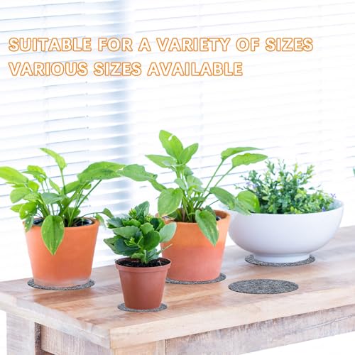 24 PCS Absorbent Waterproof Plant Coasters mat,4 Size 4/6/ 8/10 Inch Reversible Round Fabric Plant Coasters and Plant Saucers for Indoors,Plant mat for Indoor Plants - view 6