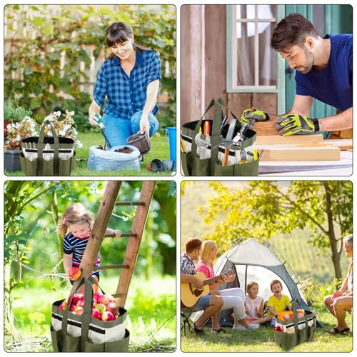 Garden Tool Holder Bag With 8 Pockets, Elastic Straps, And Sturdy Handles, Heavy-Duty Oxford Organizer Keeps Gardening Tools Neat And Accessible, Ideal for Men And Women (1 PC) - view 4
