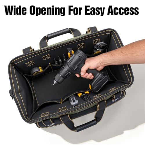 18 Inch Heavy Duty Tool Bag, 16-Pocket Portable Tool Box Organizer - view 6