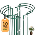 Plant Support Stakes for Large Heavy Plants,10PCS Peony Supports 14"x32" Heavy Duty 5mm Wire Peony Cages,Interlock Garden Supports Ring Border Support,Plant Support Cage for Rose Flowers