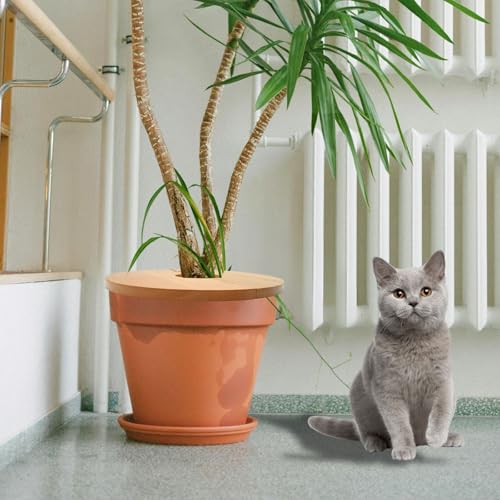 13.7 Inch Plant Pot Grid from Animals, Wooden Plant Pot Cover, Indoor Plant Protector from Cats, Flowerpot Decorative Cover. - view 6