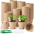 120 Pack 3.15 Inch Peat Pots with 30 Labels and 2 Transplant Tools