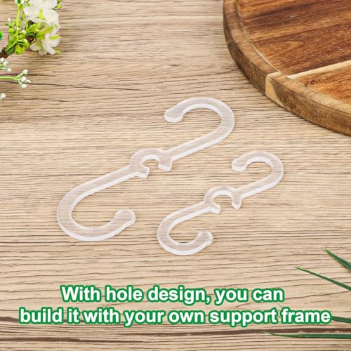4pcs Plant Stem Support, 2 Sizes Plant Stem Holder Hook Monstera Stabilizer for Indoor Outdoor Climbing Houseplant Growth Accessories (Clear) - view 3