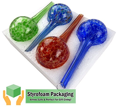 Aqua Plant Watering Globes - Automatic Watering Ball Bulbs - Self Watering Plant Glass Bulbs System (16, Small) - view 3