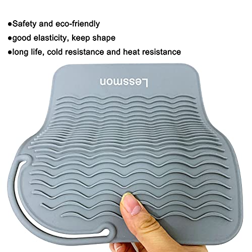 Large Heat Resistant Mat for Hair Styling Tools, 11 x 7.5 in, Grey - view 6
