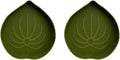 Mia Bottom Watering Plant Saucer – 6 inches Self-Watering Plant Tray for Indoor Plants, Leaf-Shaped Pot Saucer with Water Reservoir for Healthy Root Growth - Green (2 Pack)