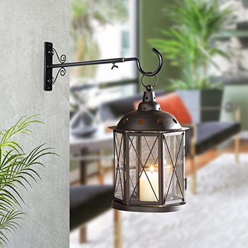 Bird Feeder Hanger 16-24", Adjustable Hanging Plant Brackets, Black - view 2