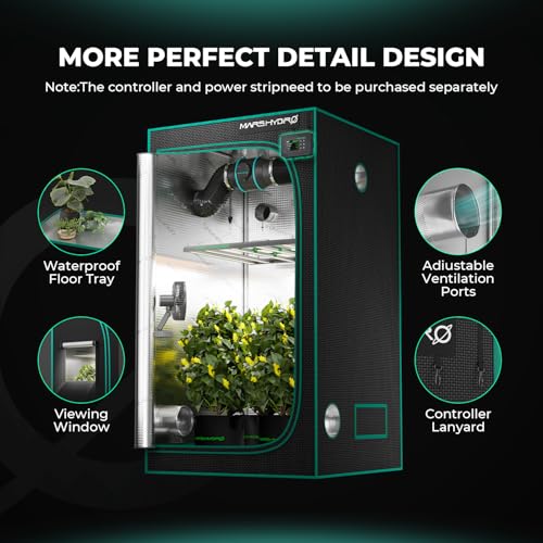 2x2x3 Advanced Grow Tent, 24"x24"x36" Indoor Plant Growing - view 3