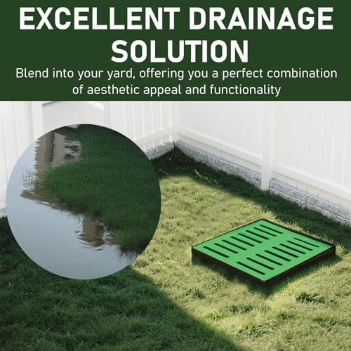 15.75x15.75x16.54 in Catch Basin for Drainage with Composite Resin Grate,Catch Basin with Debris Basket, French Drain Kit without Reserved Hole for Yard,Downspout,Lawn,Municipal Pipeline - view 3