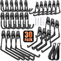 30-Pack Garage Hooks for Storage & Hanging Items, Save Space