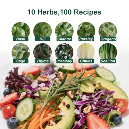 10 Indoor Herb Garden Kit, 54pcs Complete Kitchen Herb Starter Set Including 2-Color Self Watering Pots, Soil & Tools, Unique Gift Ideas for Plant Lovers, Women, Men, Friend, Birthday, Housewarming - view 3