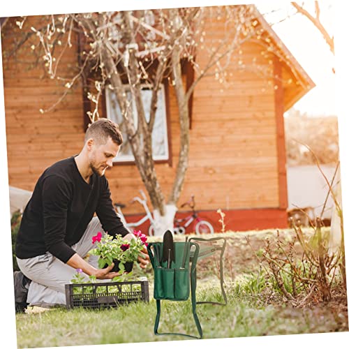 Green Oxford Garden Tool Pouch, Sturdy Seat Side Bag - view 6