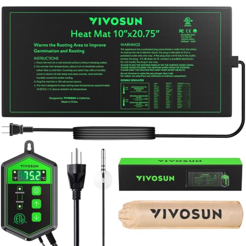 10"x 20.75" Seedling Heat Mat and Digital Thermostat Combo Set