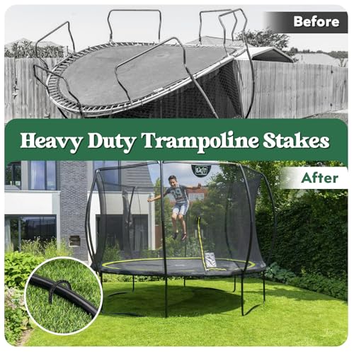 12 inches 12-Pack Trampoline Stakes Anchors High Wind Stake Heavy Duty U Hooks for Ground Lawn Garden Yard Stakes for Decorations Swing Set Shed - view 5