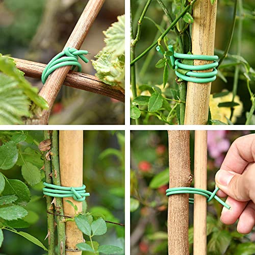 Plant Ties - 32.8ft Soft Twist Ties Green TPR Garden Ties Supply, for Supporting Plants Tomatoes Office Home Organizing - view 6