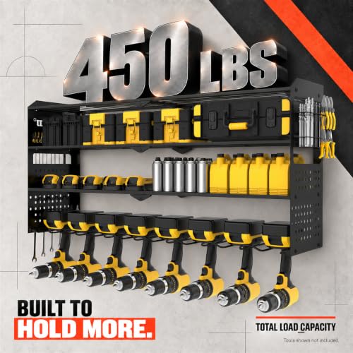 4 Layers Power Tool Organizer Wall Mount with Charging Station - view 5