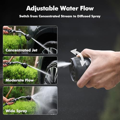 2-in-1 Watering Wand, Heavy Duty Metal Garden Hose Wand for Outdoor - view 5