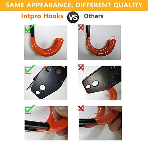 12pack Steel Garage Storage Utility Double Hooks Organizer Heavy Duty Wall Mount Tool Holder for Organizing Power Tools Ladders Bulk Items - view 4