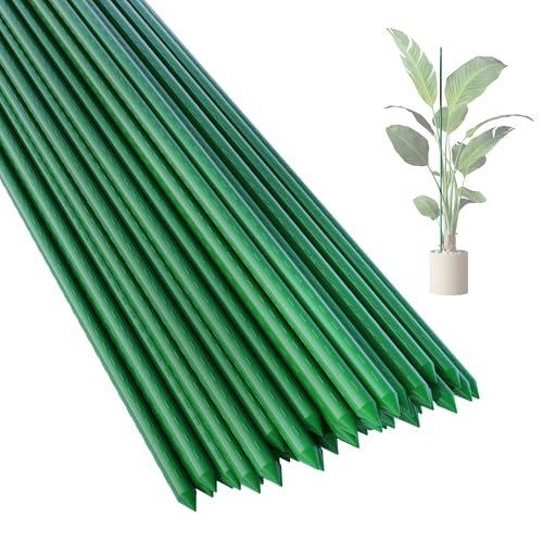36 Inch 3 Ft Plant Support Garden Stakes for Outdoor Plants, 25 PCS