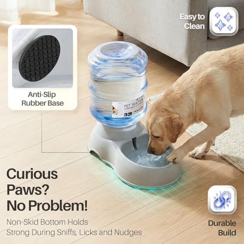 Gravity Pet Water Dispenser Drinking Station for Dogs Cats (3 Gallon) Automatic Replenish Waterer for Small Large Breed Dog Cat,Feeding Watering Fountain Supplies Bottle Dish Bowl - view 4