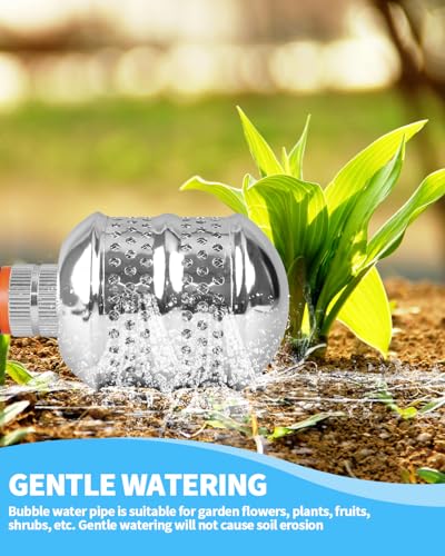 Bubbler Sprinkler Head, 3/4 Inch Internal Thread Rustproof Aluminum Diffuser Flood Nozzle for Yard, Vegetable Garden Plants, Gentle Watering Soaker with 40 Inch Tape, Ideal for Shrubs and Flowers - view 6