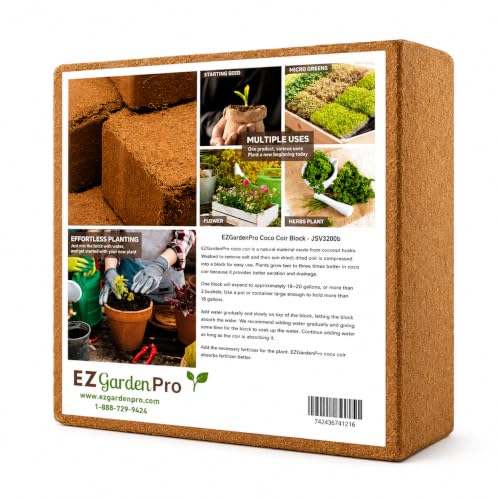 Organic Coco Coir Growing Medium 11 Pound Block