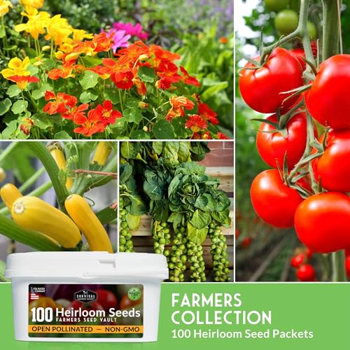 Farmer Seed Vault – 100 Packs of Seed for Heirloom Vegetable Gardens - view 2