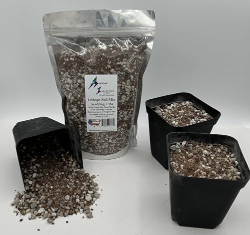 Lithops Seed Starting Soil Gritty Mix, 2 Qt, Fast Draining Potting Medium