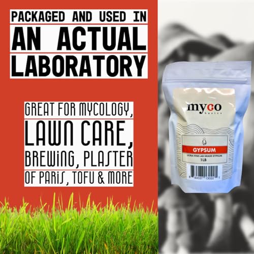 (1.0-20.0 lbs) - Bulk Ultra-Fine Lab Grade Gypsum for Mushrooms, Food Grade, No Additives - Packaged in HEPA filtrated Enclosure for Sterility (1.0 lbs) - view 3