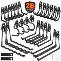 26 Pack Heavy Duty Garage Hooks,Steel Wall Mount Storage Hangers