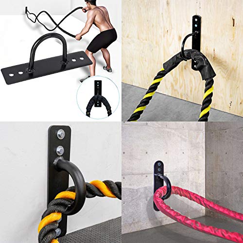 Battle Ropes Anchor, Battle Rope Wall Ceiling Mount Kit Bracket Hook for Suspension Straps Crossfit Gymnastic Rings, Body Weight Strength Training Systems, Yoga Swings Hammocks, Boxing Equipment - view 2
