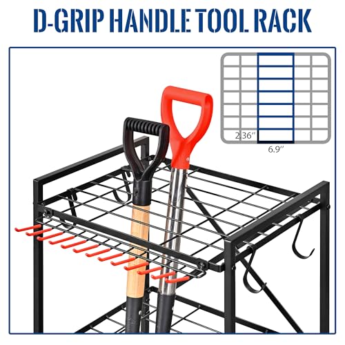 Rolling Garden Tool Organizer for Garage and Yard Tools - view 3