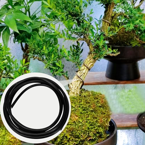 Black Bonsai Training Wire Aluminum 8mm Diameter – Anodized Aluminium Roll for Tree Branch Fixing, Plant Shape Sculpting, Bendable Solid Accessories for Floral Stems, Crafting Garden & Landscape 500g - view 3