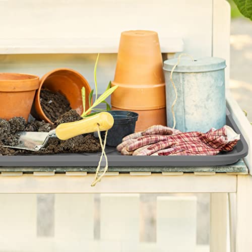 All Weather Indoor Outdoor Boot Mat with Raised Lip, Gray, 19.75" - view 5