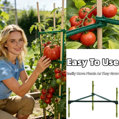 100Pcs Stake Arms for Tomato Cage, 11.8 inch Tomato Stake Connectors, Expandable Support Trellis Connectors for 11mm Stakes for Garden Climbing Plants Vegetables - view 3
