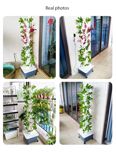 Hydroponic Tower Growing System Kit - Ideal Indoor/Outdoor Herb & Vegetable Garden for Gardening Enthusiasts, Efficient Hydroponics Setup for Home Growers - view 6