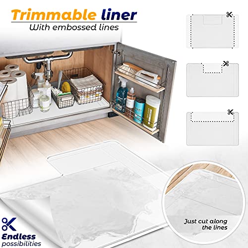 The Original Under Sink Mat - Silicone Waterproof mat, Trimmable, Easy to Clean, Kitchen Cabinet Liner, Under Sink Protector mats, Drip Tray with Lip - 34" x 22" or Smaller - view 3