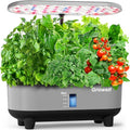 Hydroponics Growing System Kit, 16 Pods Indoor Garden with 28W Full Spectrum LED Grow Light, Auto Timer, 3 Smart Light Modes, 8L Large Herb Garden, Ideal Gardening Gift for Women, Men (Gray)