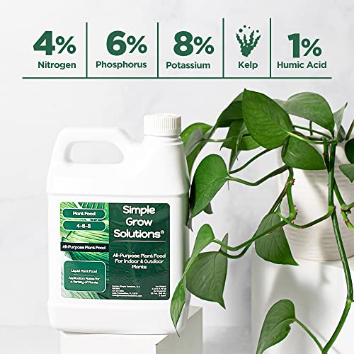 Soil Hume Seaweed Humic Acid 32 Ounce + 4-6-8 All Purpose Plant Food 32 Ounce + Micro Booster Chelated Micronutrients 32 Ounce - Indoor Plant & Outdoor Garden Bundle - Simple Grow Solutions - view 2