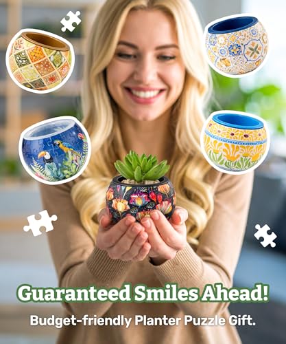 Unique 3D Puzzle Planter - 80 Plastic Pieces [K1108] - view 6