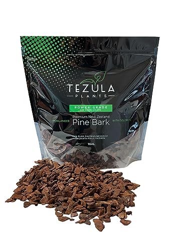 Orchiata Pine Bark for Orchids, Aroids and Tropicals - Power Grade (Medium Nuggets 9-12mm 3/8”-1/2”) - 1 Gallon