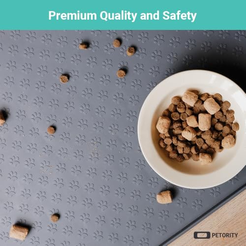 Dog Feeding Mat 16"x24", Food Grade Silicone Dog Food Mat for Food and Water. - view 2
