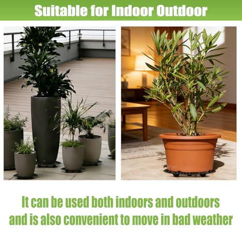 6 Pcs 12 Inch Pot Elevators for Plants Black - view 6