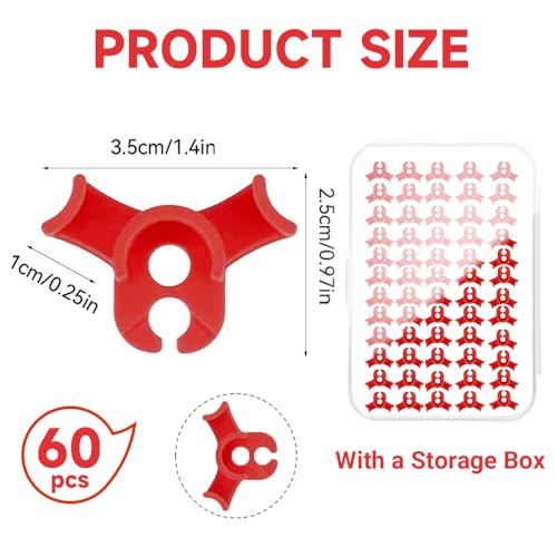 60PCS Plant Training Clips, 90 Degrees Bud Trainer Clips Low Stress Training Clips Bud Bender for Plant Gardening (Red) - view 2