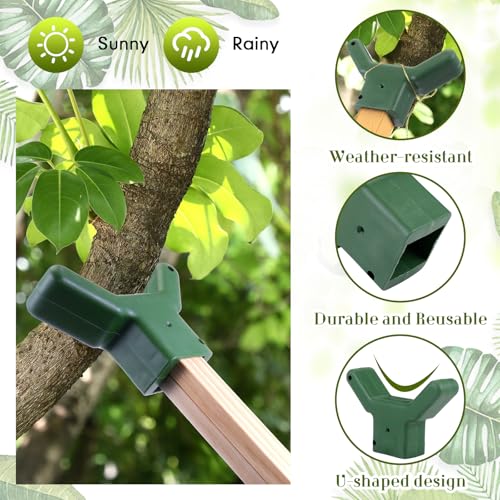 8 Pcs Tree Branch Supports Plastic Brace for Orchards, Green - view 4